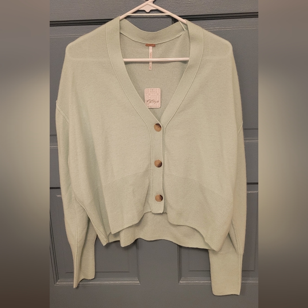 NWT Free People School Boy 100% Cashmere Cardigan. Size XS